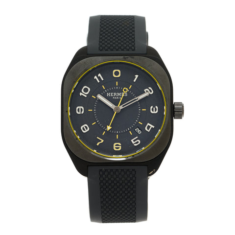 Graphene Nickel Rubber 39mm H08 Automatic Watch Noir