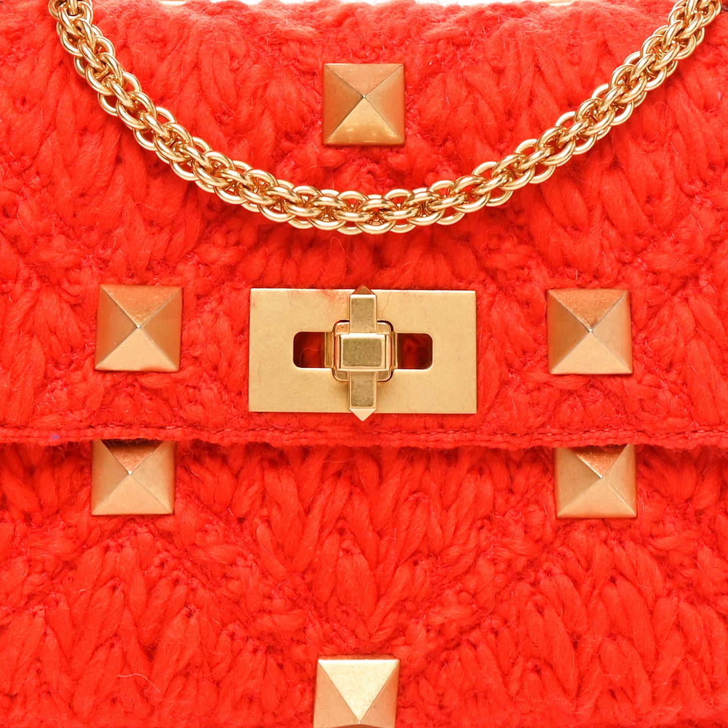 Cashmere Medium Roman Stud Shoulder Bag Titian