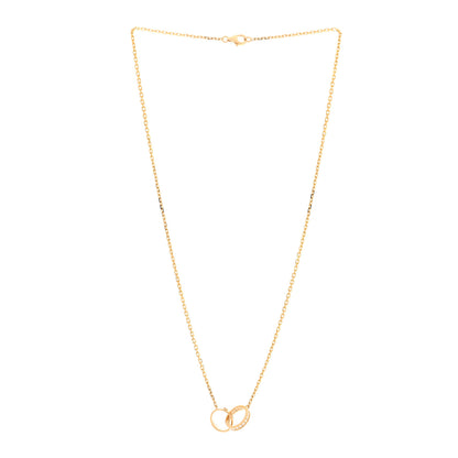 Cartier 18K Yellow Gold Diamond Interlocking LOVE Necklace 3 of 6