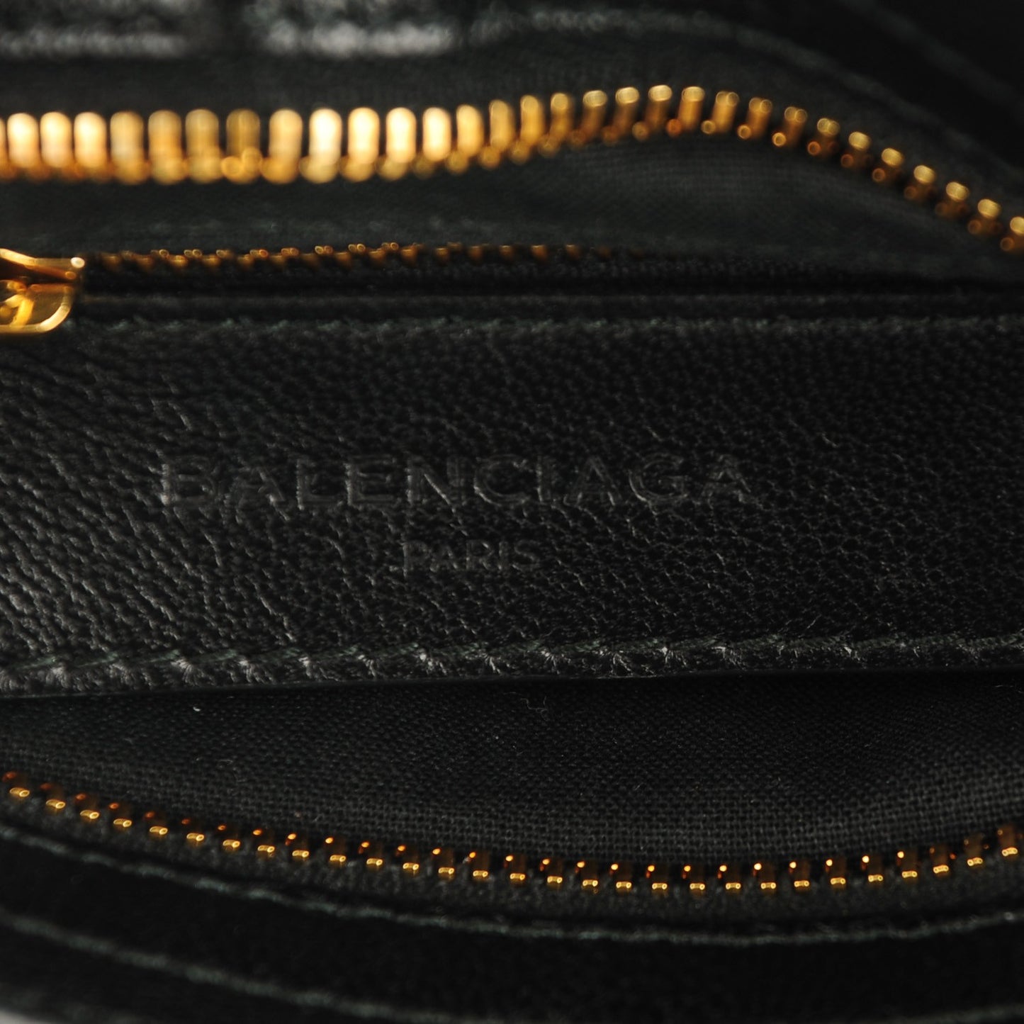 Chevre Gold Metallic Edge Hardware Mini City Black