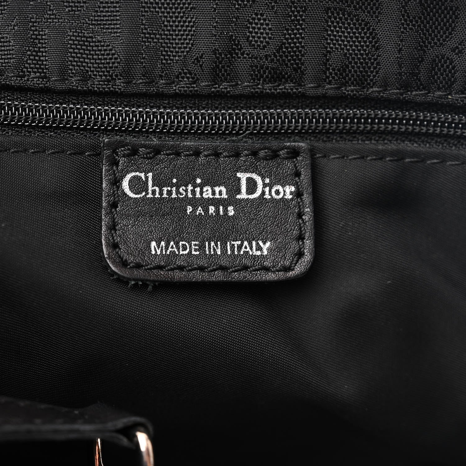 Christian Dior CHRISTIAN DIOR Nylon Monogram Medium Lovely Tote Black 6 of 16