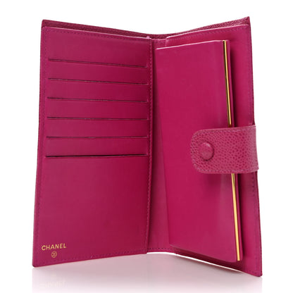 Chanel Caviar Timeless CC French Wallet Dark Pink 5 of 8