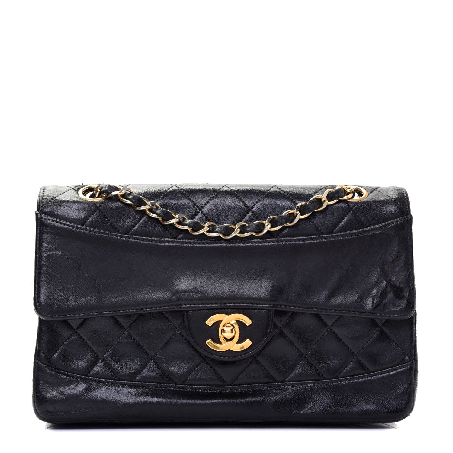 Chanel Lambskin Quilted Medium Single Flap Black 1 of 24