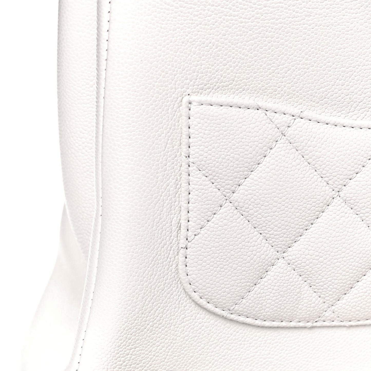 Caviar Quilted Business Affinity Backpack White