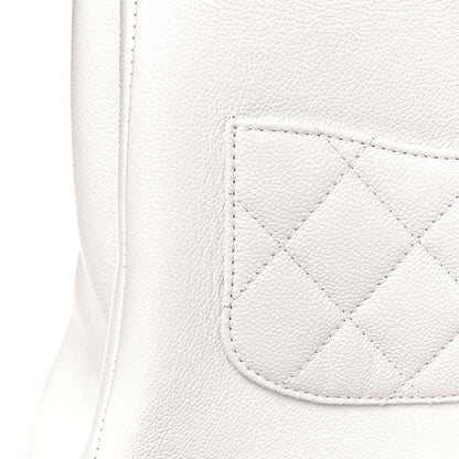 Chanel Caviar Quilted Business Affinity Backpack White 13 of 14