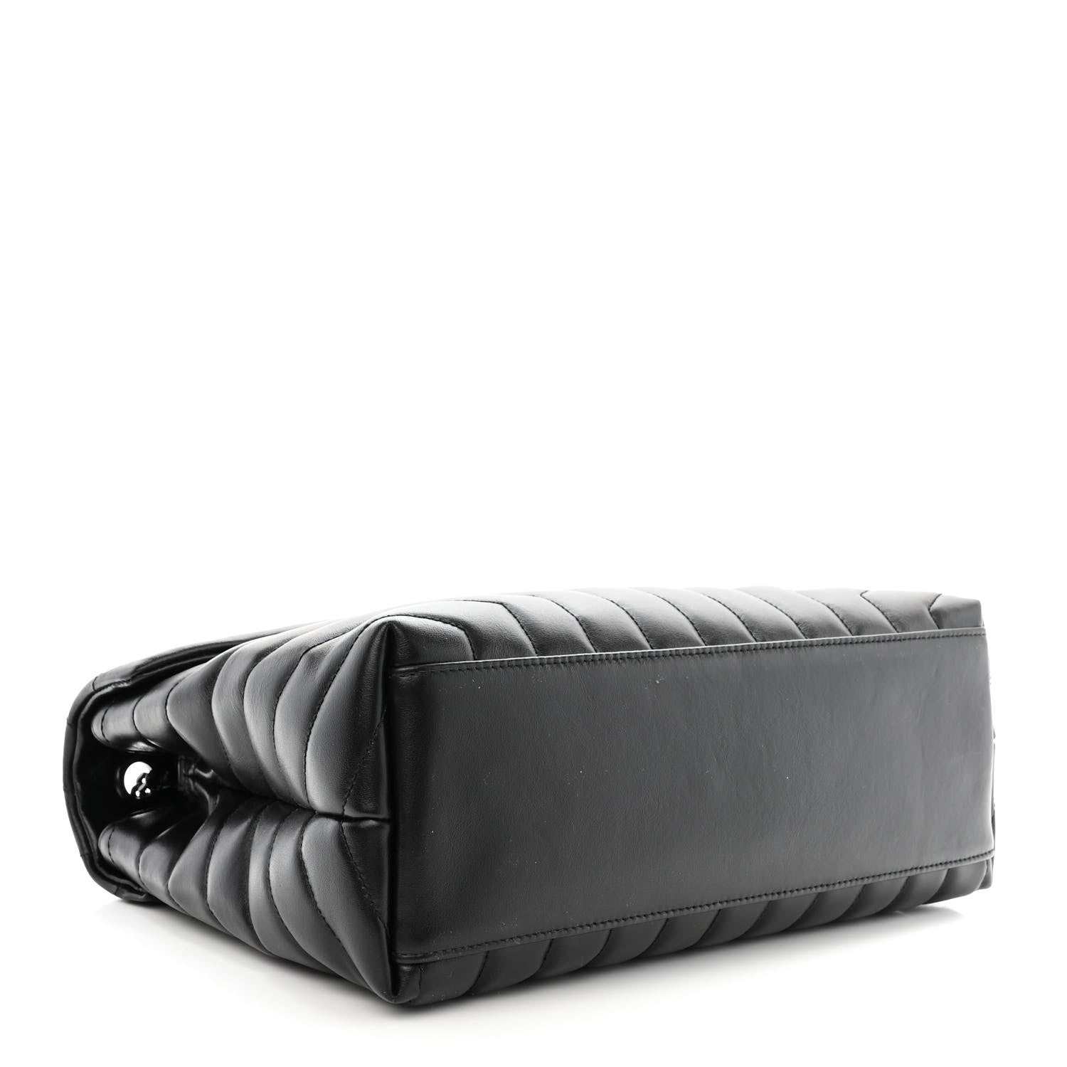 Saint Laurent Calfskin Y Quilted Monogram Monochrome Medium Loulou Chain Satchel Black 4 of 10
