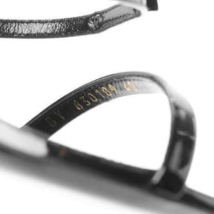 Saint Laurent Patent Cassandra 100 Ankle Strap Sandals 40.5 Black 9 of 10