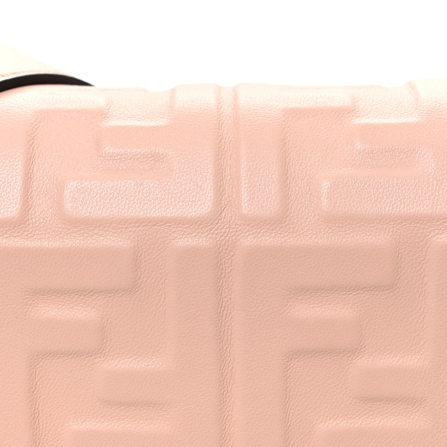 Fendi Nappa FF 1974 Embossed Baguette Baby Pink 8 of 10