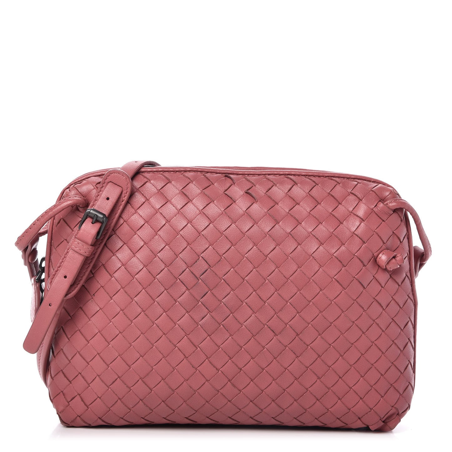 Nappa Intrecciato Nodini Crossbody Messenger Rose Pink