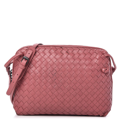 Bottega Veneta Nappa Intrecciato Nodini Crossbody Messenger Rose Pink 1 of 11