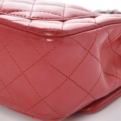 Chanel Lambskin Quilted Mini Rectangular Flap Red 9 of 11