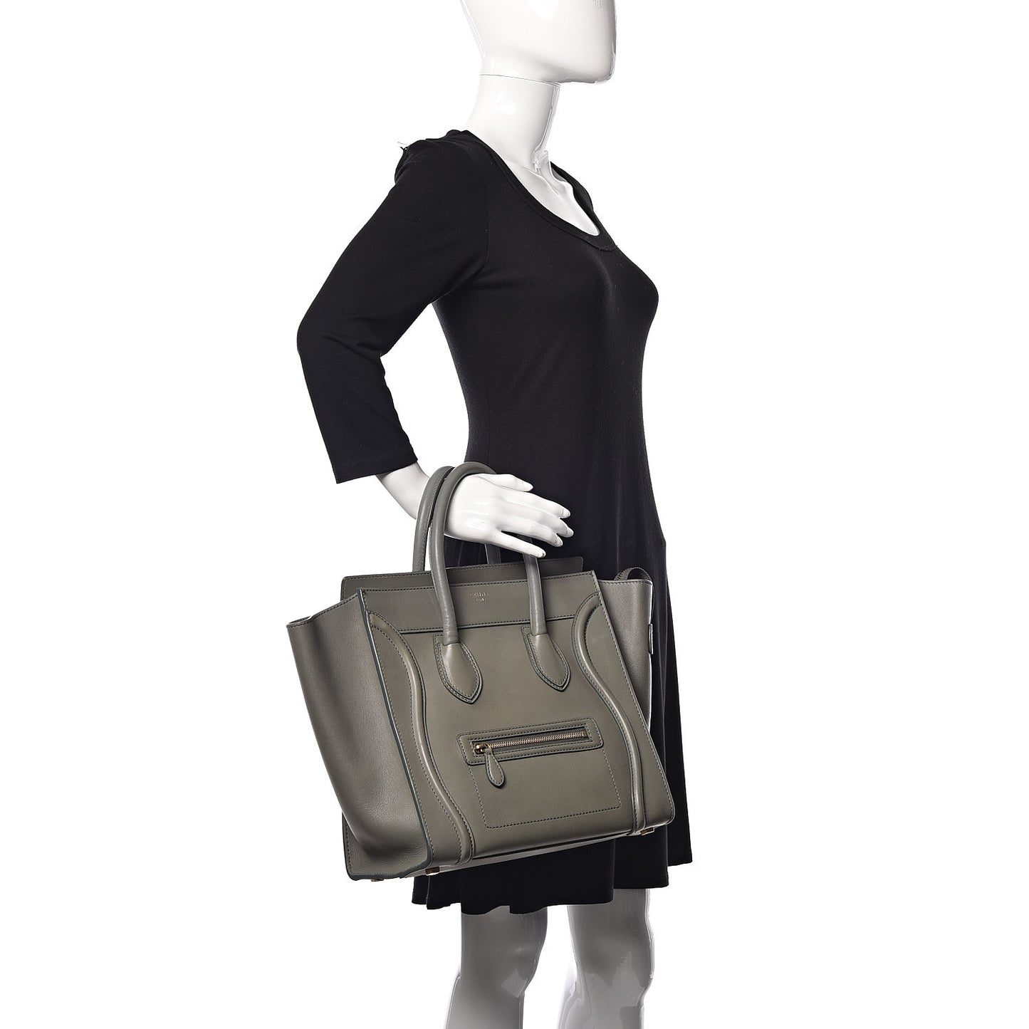 Smooth Calfskin Mini Luggage Almond