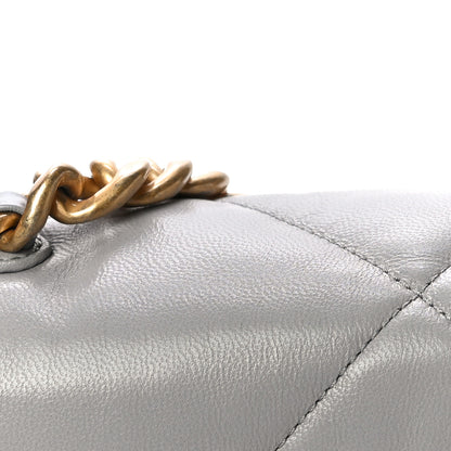 Chanel Goatskin Quilted Medium Chanel 19 Flap Grey 12 of 12