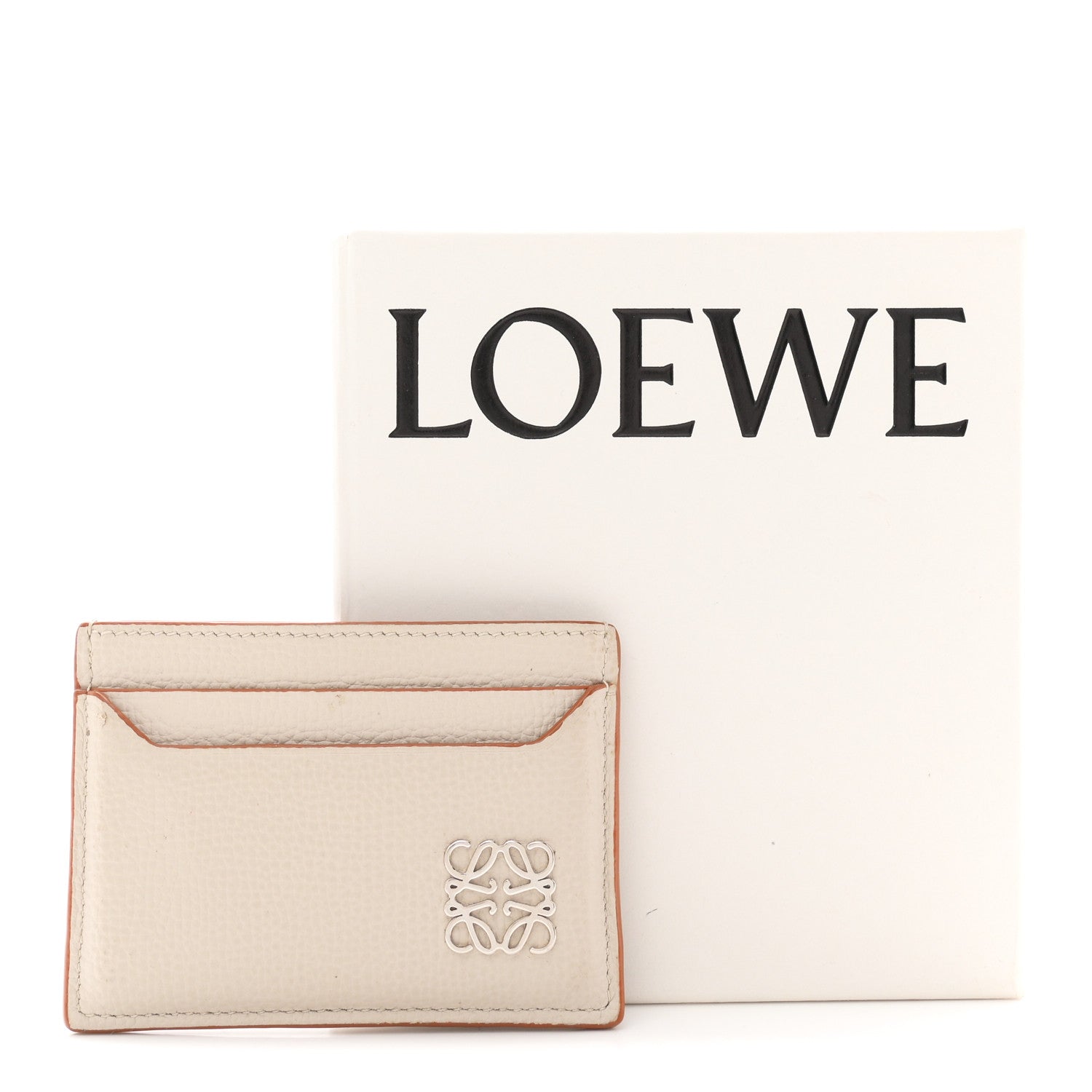 Loewe Soft Grained Calfskin Anagram Card Holder Light Oat 8 of 8