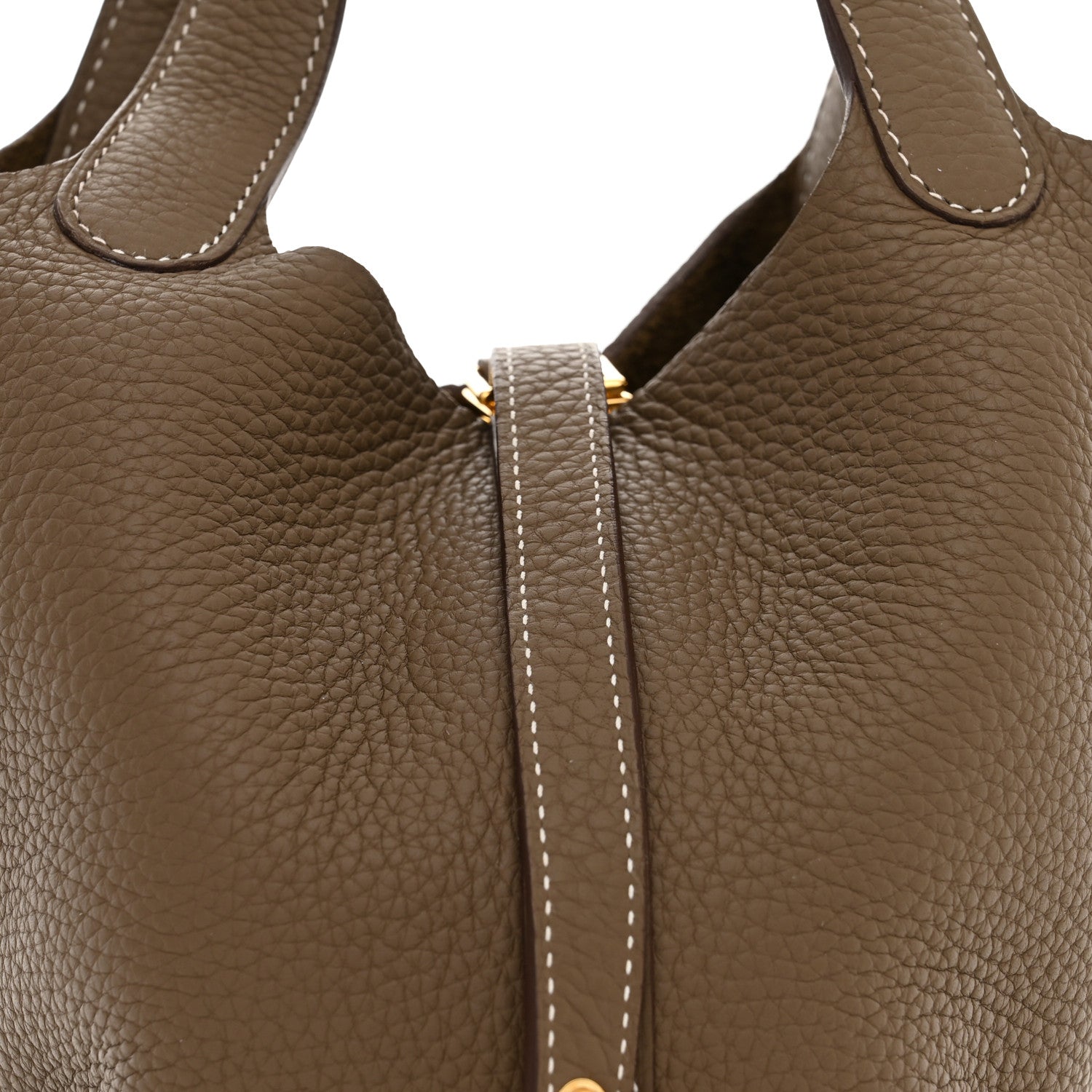 Hermes Taurillon Clemence Picotin Lock 18 PM Etoupe 8 of 10