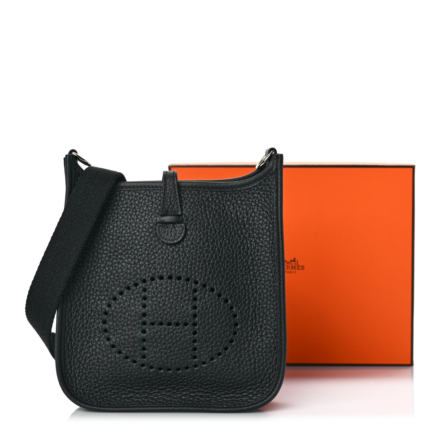 Hermes Taurillon Clemence Evelyne TPM Black 9 of 9