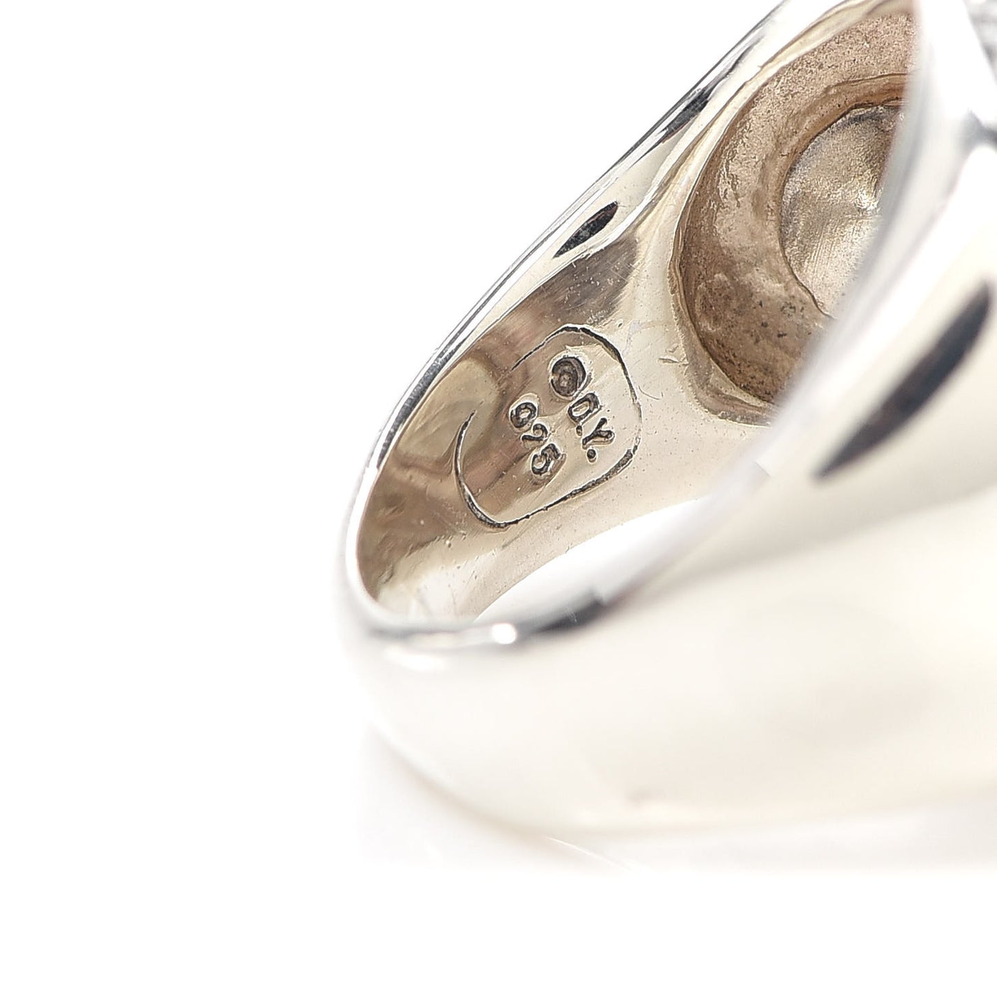 Sterling Silver 18K Yellow Gold Diamond 14mm Albion Statement Ring 54 6.75