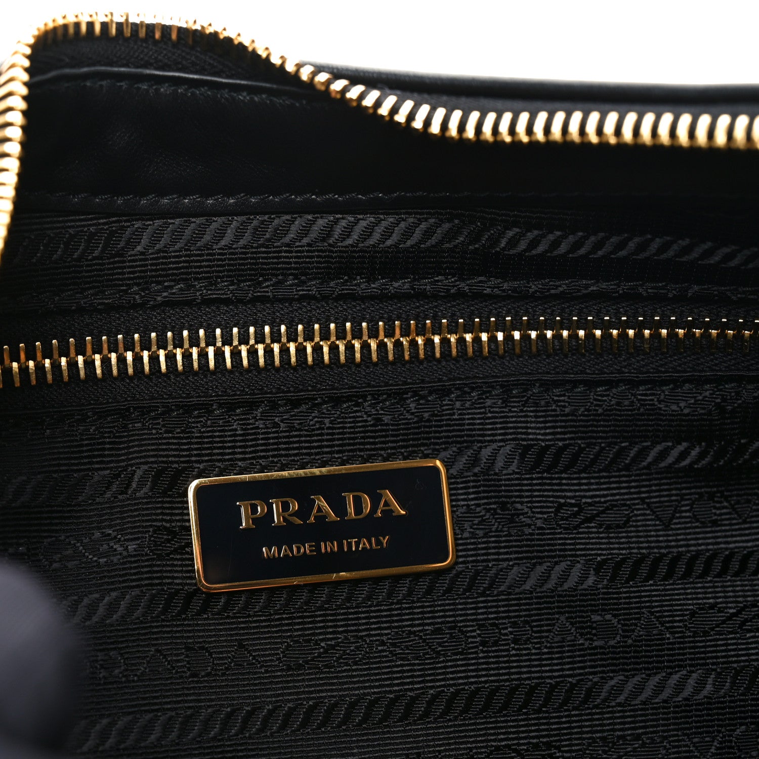 Prada Re-Nylon Vitello Large Aimee Shoulder Bag Black 6 of 9