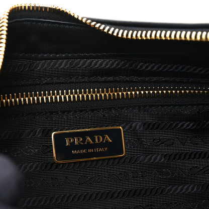 Prada Re-Nylon Vitello Large Aimee Shoulder Bag Black 6 of 9