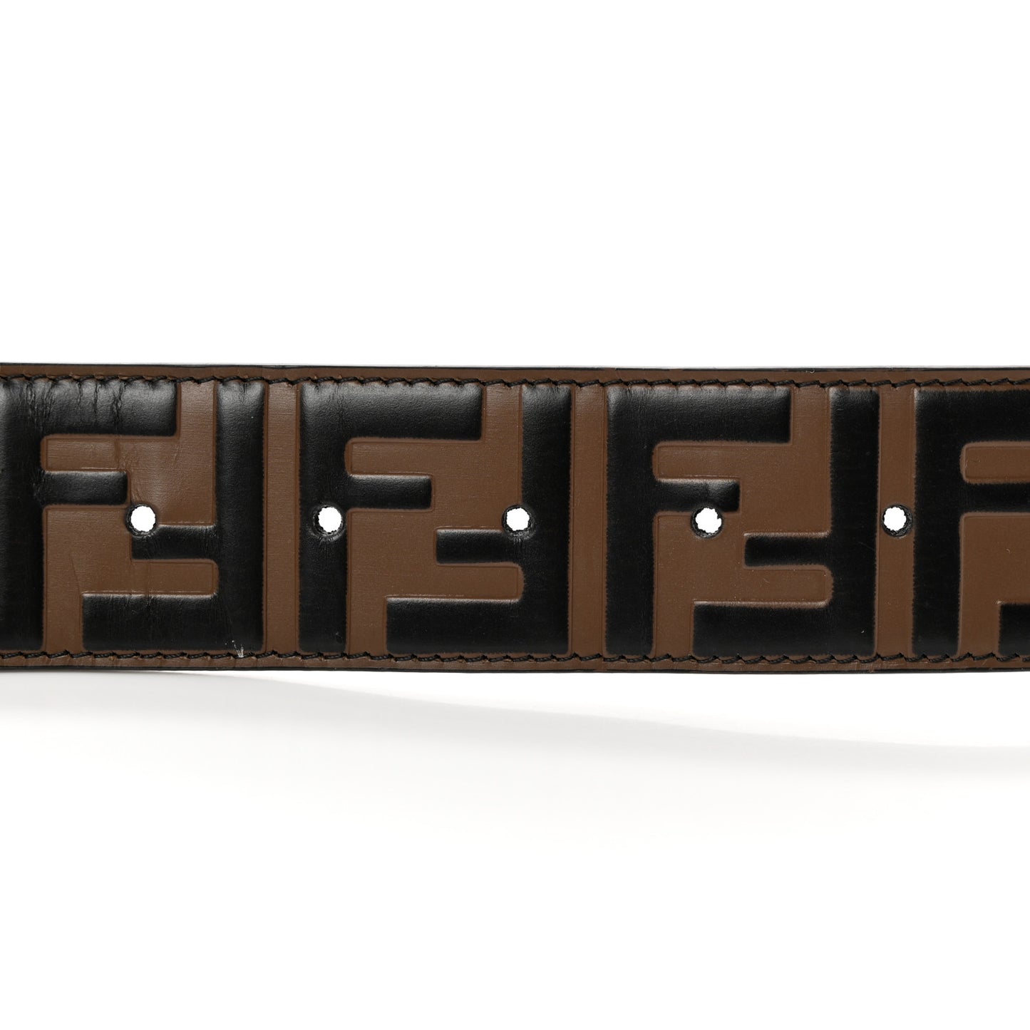 Vitello Century FF 1974 Embossed Buckle Belt Maya