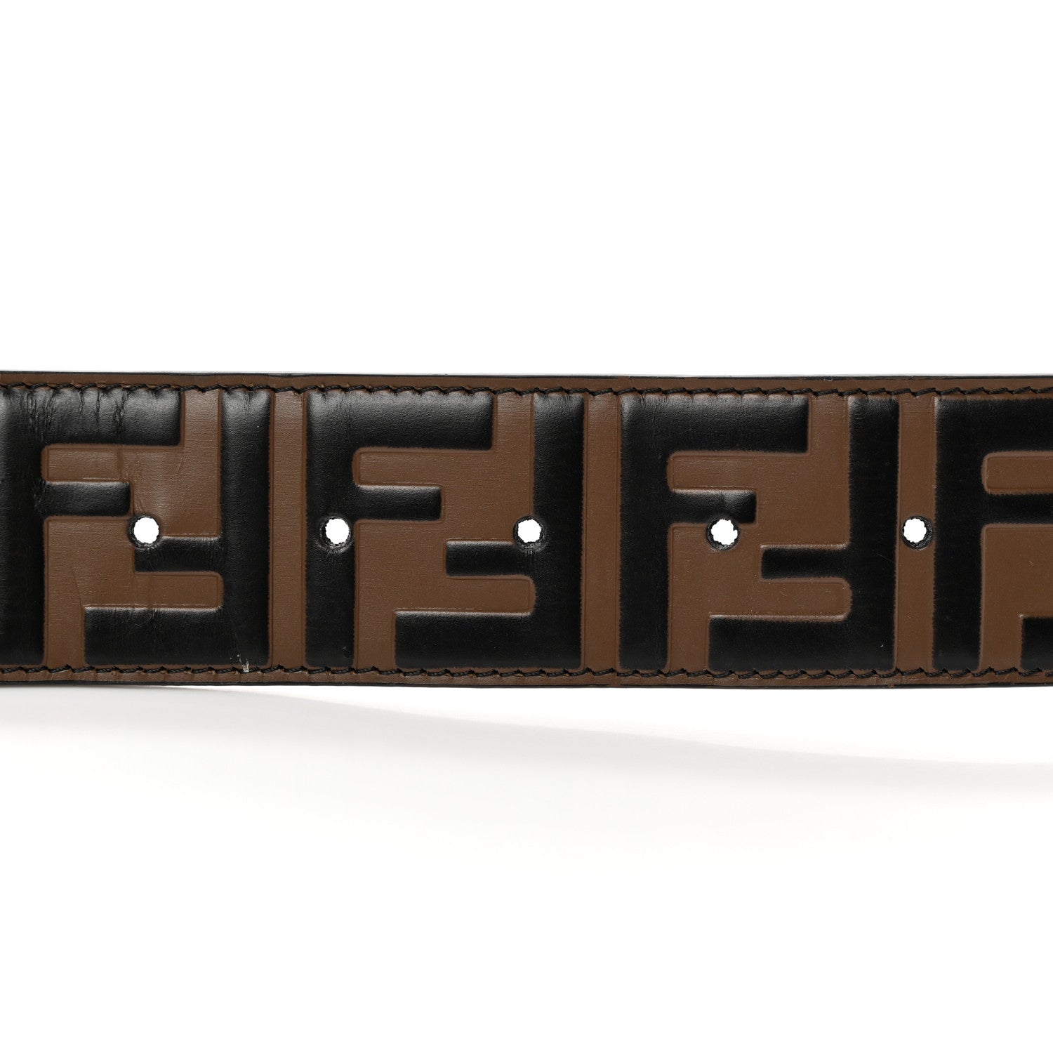 Fendi Vitello Century FF 1974 Embossed Buckle Belt Maya 4 of 9