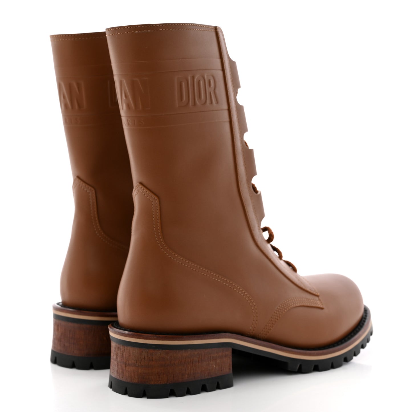 Calfskin Dior Quest 35mm Hiking Boots 38 Golden Saddle