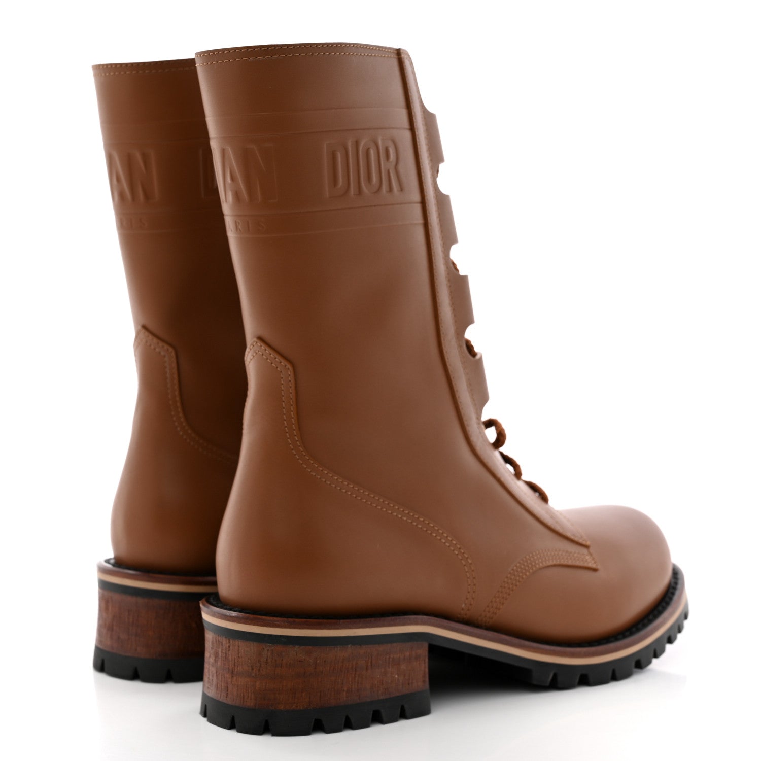 Christian Dior Calfskin Dior Quest 35mm Hiking Boots 38 Golden Saddle 4 of 12