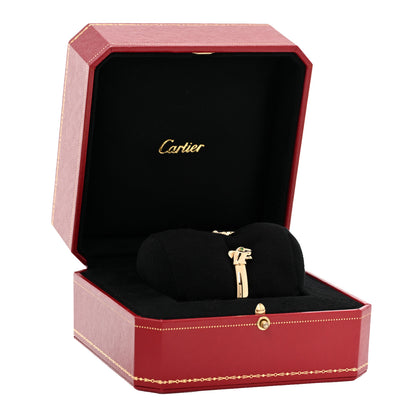 Cartier 18K Yellow Gold Tsavorite Garnet Onyx Panthère De Cartier Cuff Bracelet 15 4 of 4