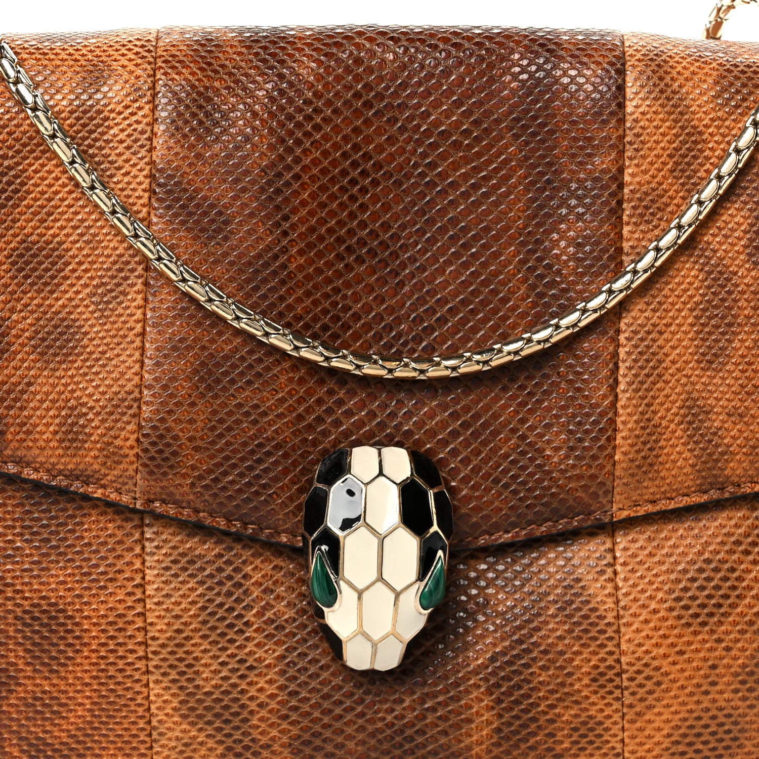 Bulgari Karung Serpenti Forever Medium Shoulder Bag Brown 9 of 11