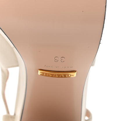 Gucci Nappa Horsebit Platform 35/120mm Slingback Pumps 36 New Mystic White 7 of 8