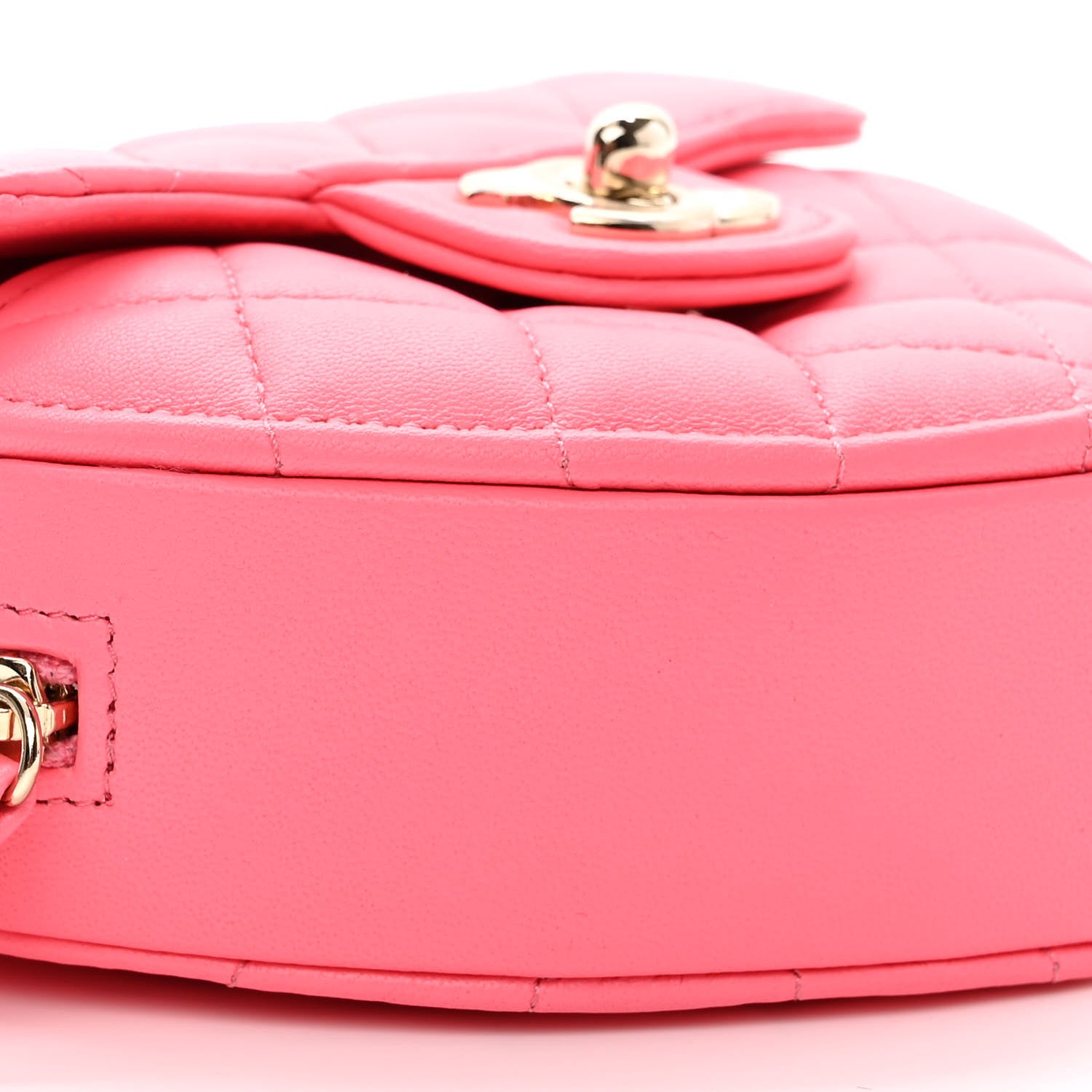 Chanel Lambskin Quilted CC In Love Heart Clutch With Chain Pink 9 of 11