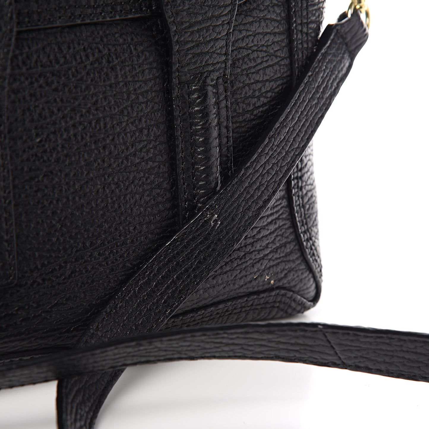 3.1 Textured Calfskin Mini Pashli Satchel Black