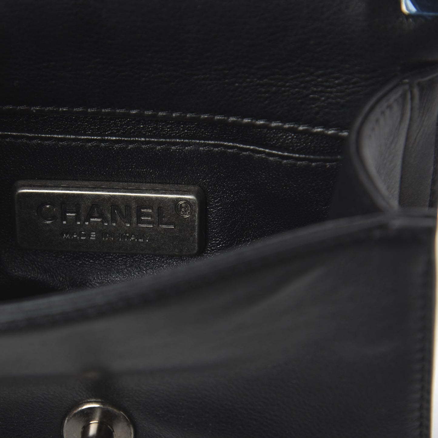 Galuchat Stingray Mini Boy Flap Black Silver