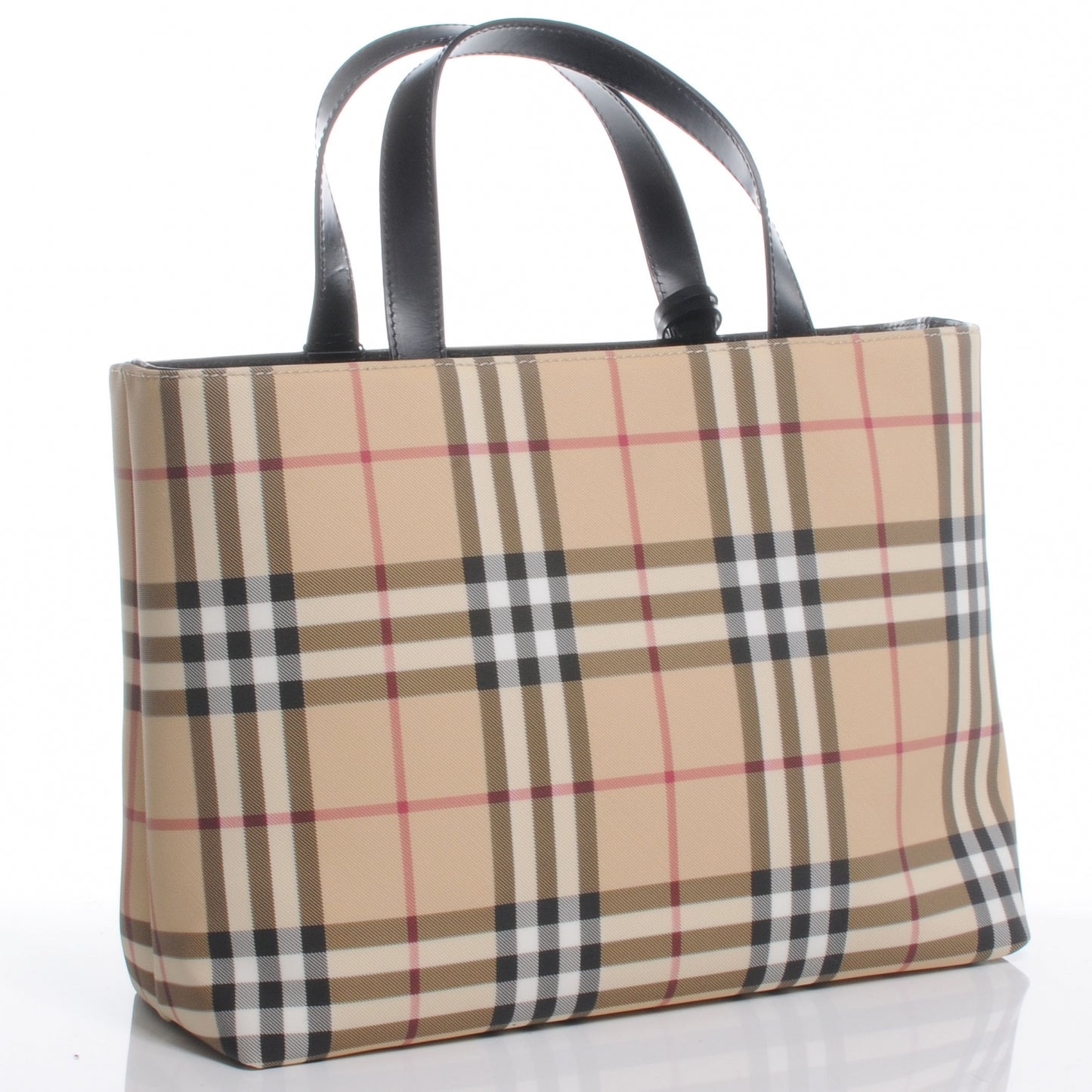 House Check Medium Tote Black