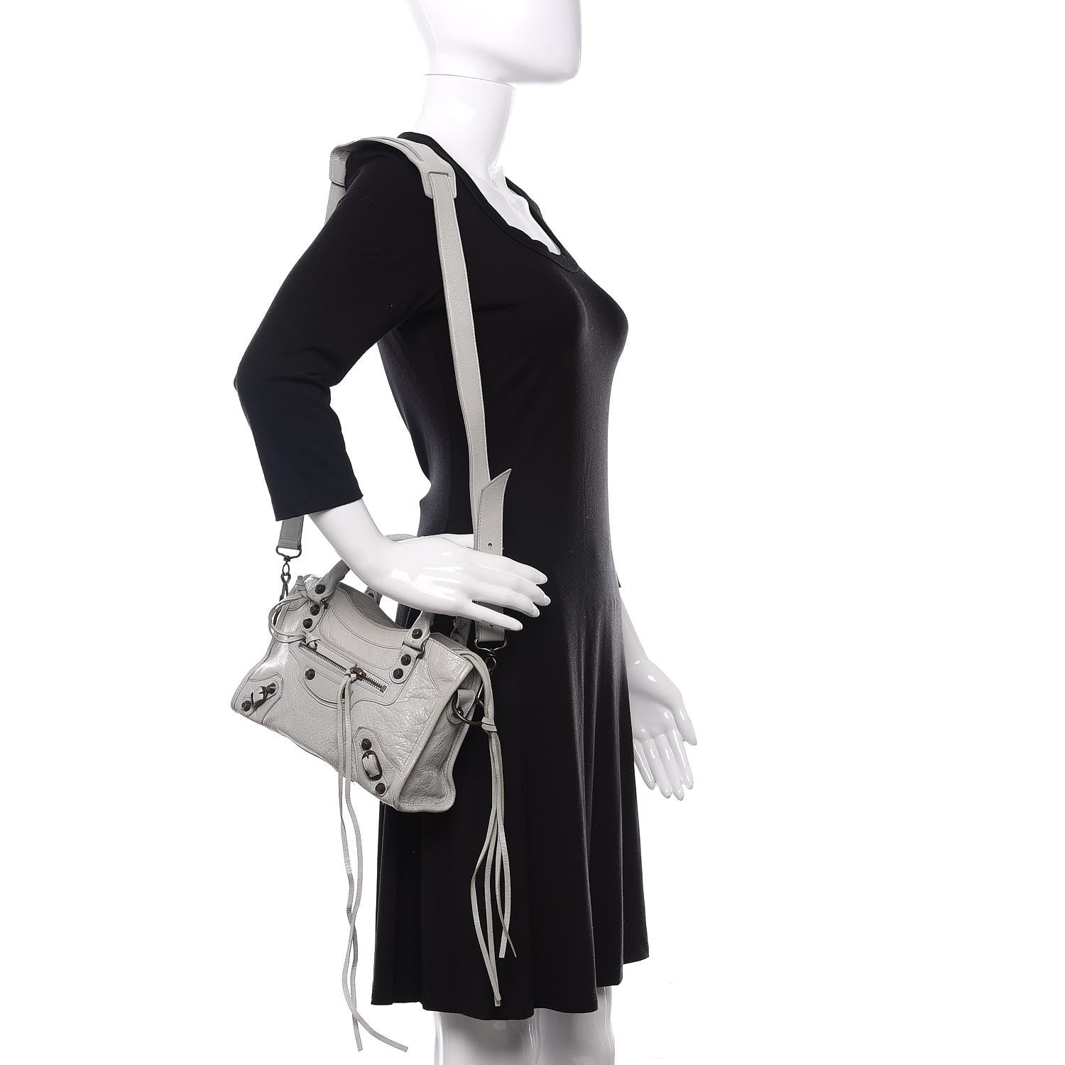 Balenciaga Agneau Classic Hardware Mini City Gris Glace 2 of 14