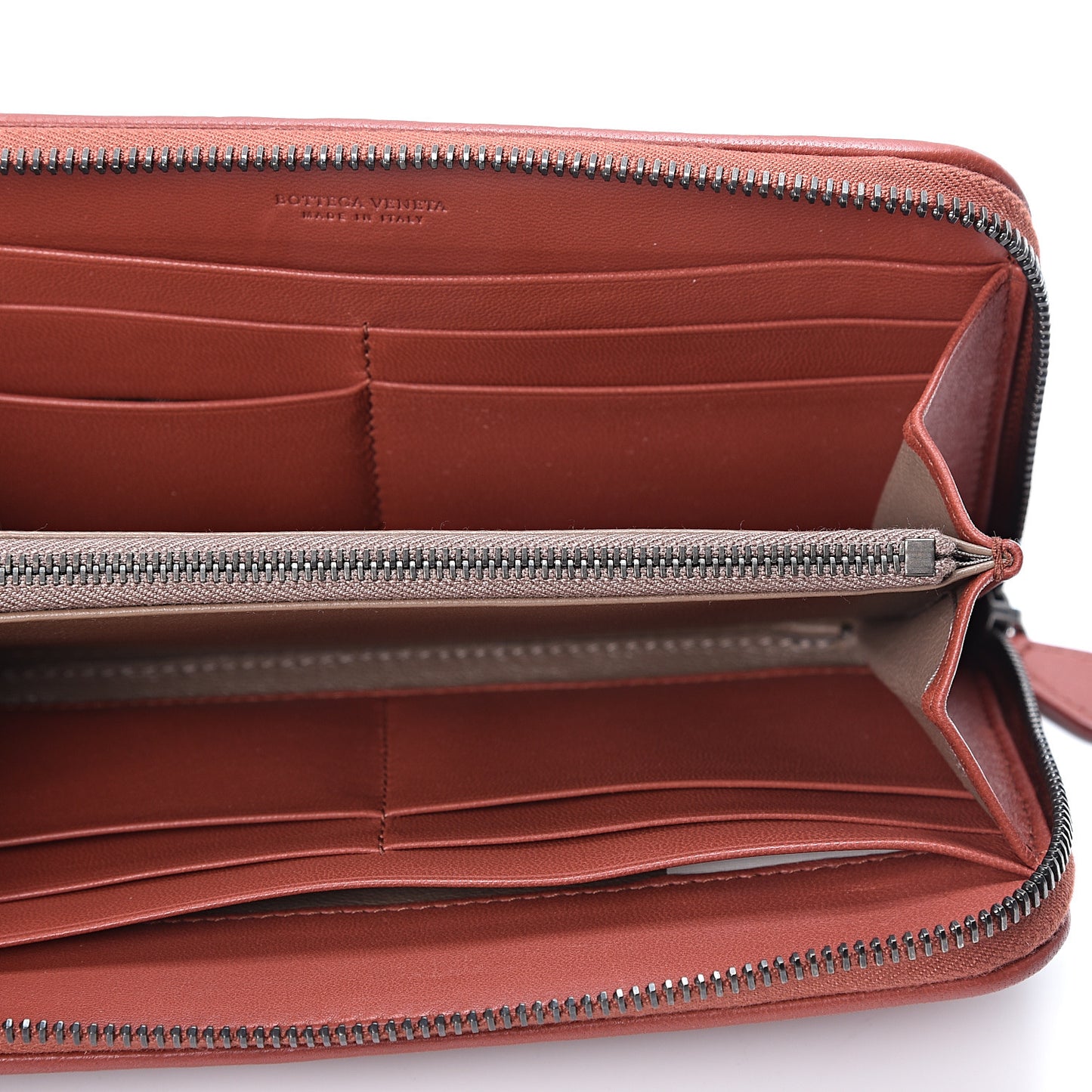 Nappa Intrecciato Zip Around Wallet Pompei