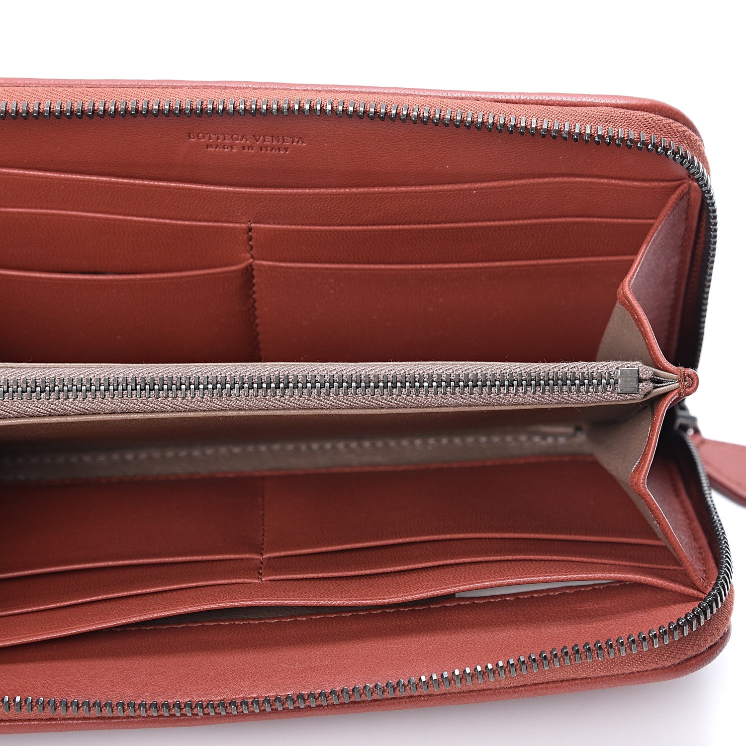 Bottega Veneta Nappa Intrecciato Zip Around Wallet Pompei 4 of 9