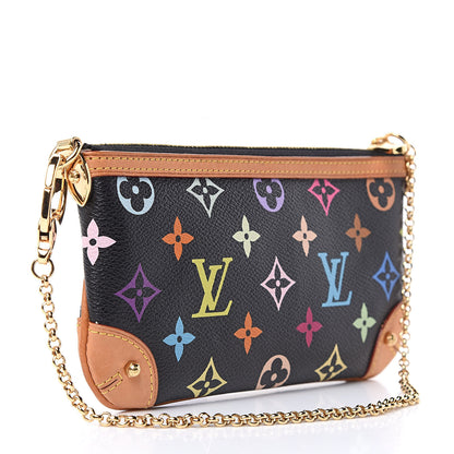Louis Vuitton Monogram Multicolor Pochette Milla MM Black 3 of 9