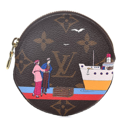 Louis Vuitton Monogram 2016 Christmas Animation Round Coin Purse Rouge 1 of 8