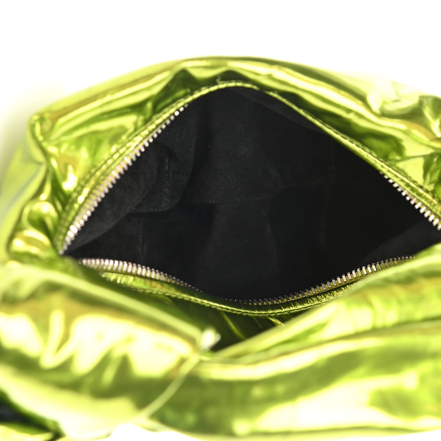 Metallic Crushed Calfskin Mini Jodie Chlorophyll