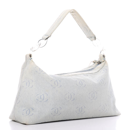 Chanel Canvas CC Hobo Light Blue 3 of 10