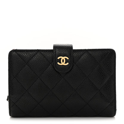 Chanel Caviar Quilted Zipped Pocket Wallet Black 1 of 10