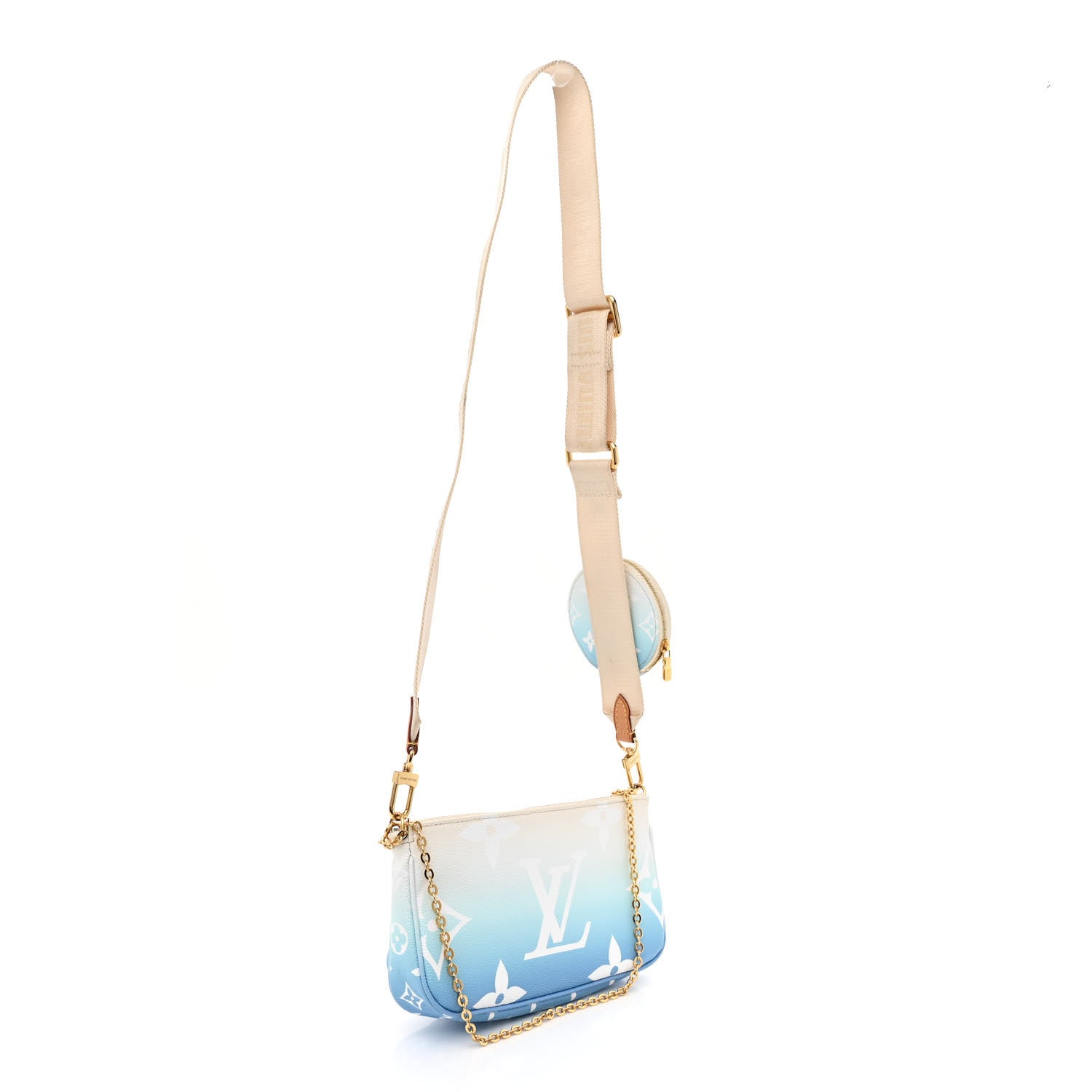 Louis Vuitton LOUIS VUITTON Monogram Giant By The Pool Multi Pochette Accessories Blue 3 of 14
