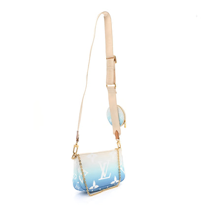 Louis Vuitton LOUIS VUITTON Monogram Giant By The Pool Multi Pochette Accessories Blue 3 of 14