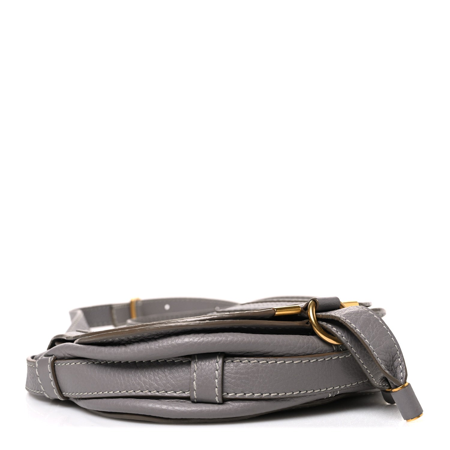 Chloe Calfskin Mini Marcie Round Crossbody Bag Cashmere Grey 4 of 12