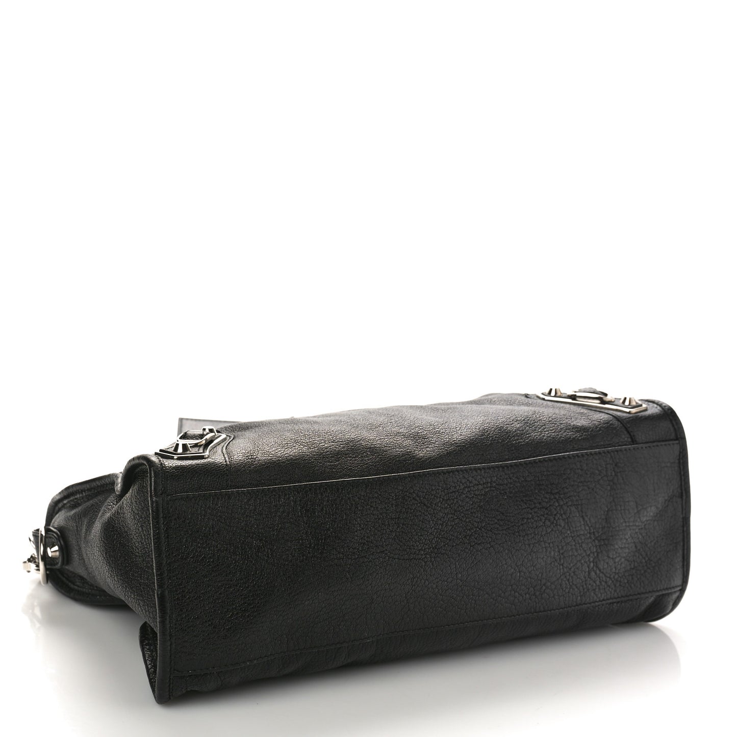 Chevre Silver Metallic Edge Hardware City Black