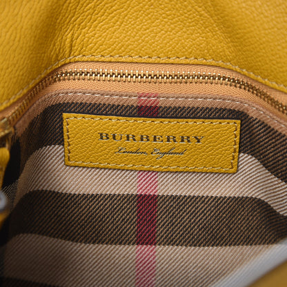 Burberry Soft Grain Calfskin Small Buckle Tote Bright Straw 8 of 11