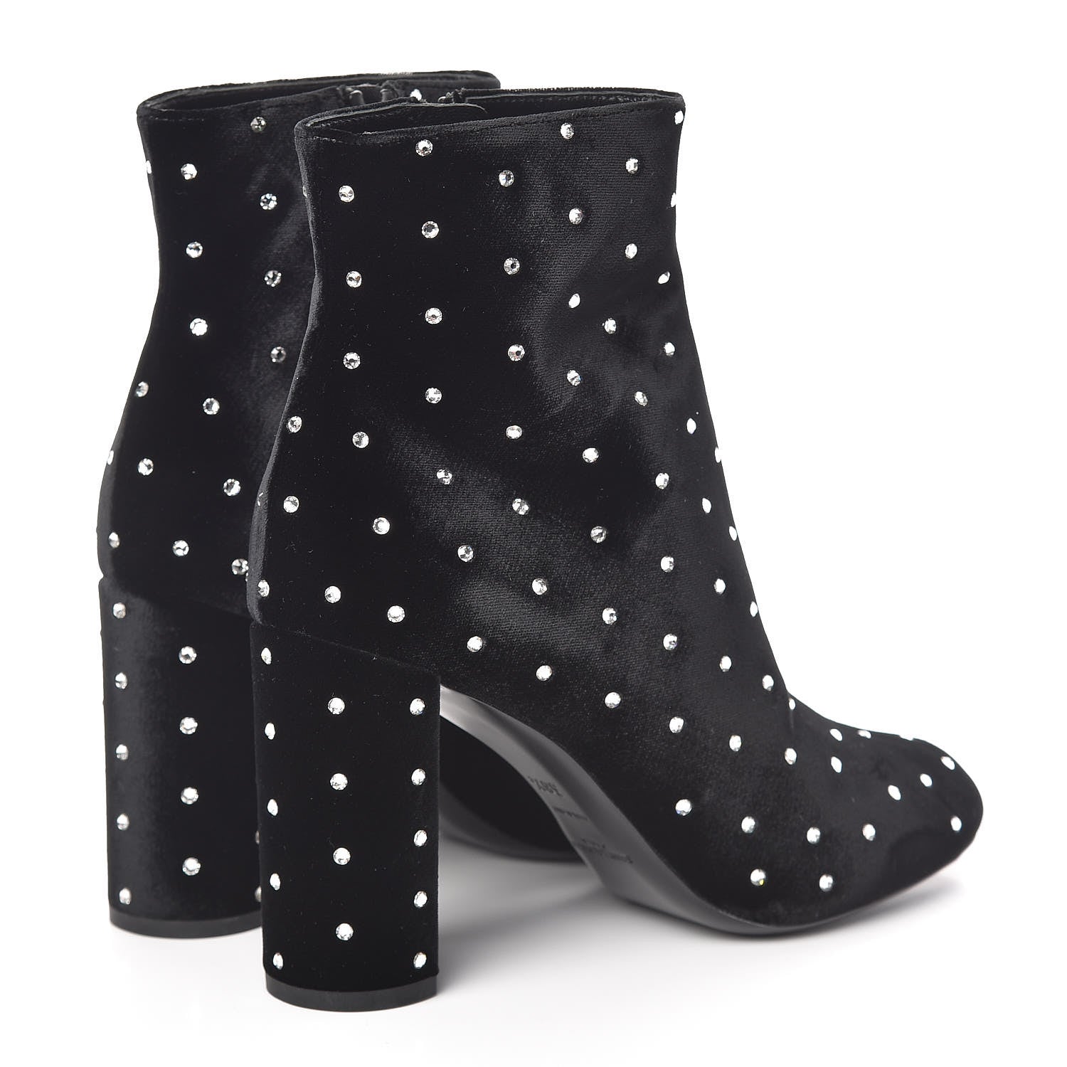 Saint Laurent Velluto Master Crystal Loulou 95 Ankle Boots 38.5 Black 4 of 8