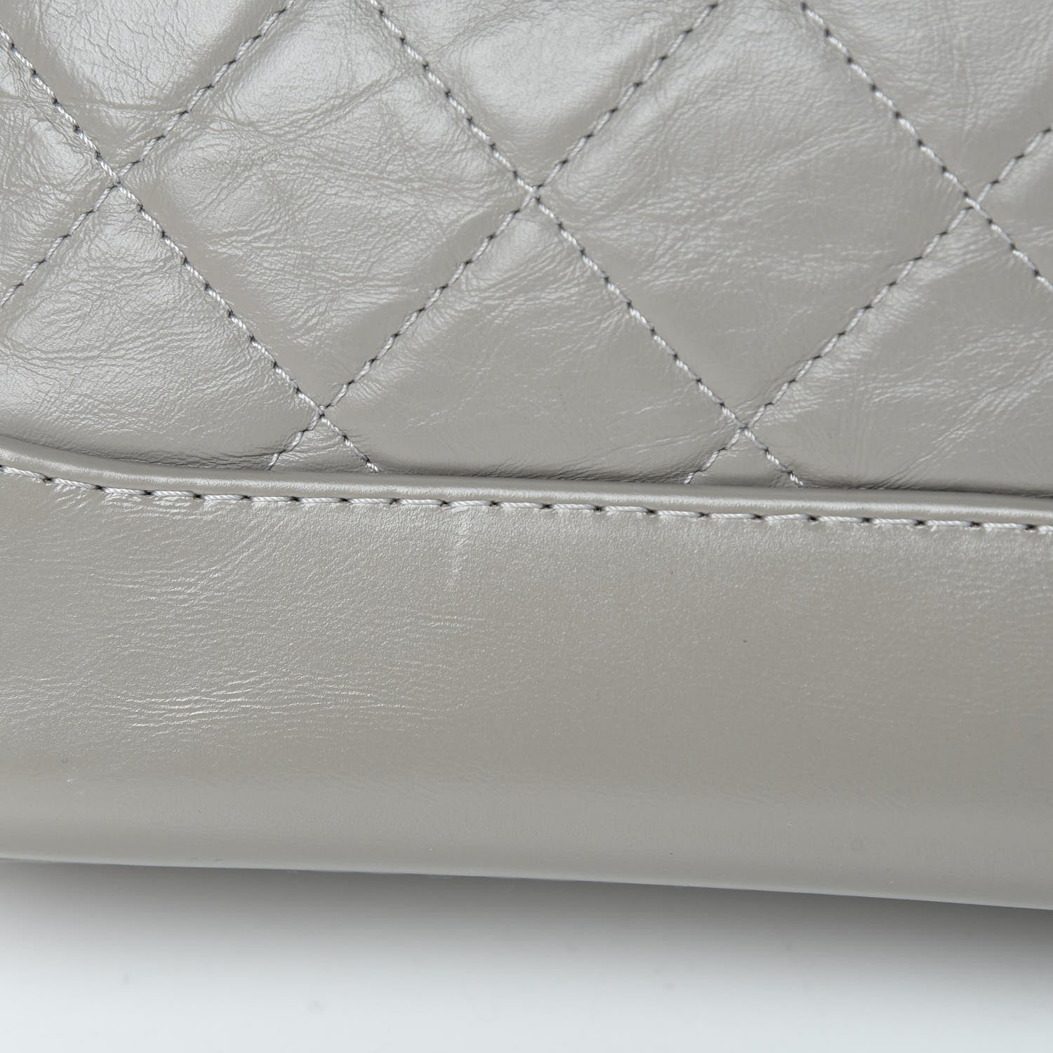 Chanel Aged Calfskin Quilted Small Gabrielle Hobo Grey 12 of 12