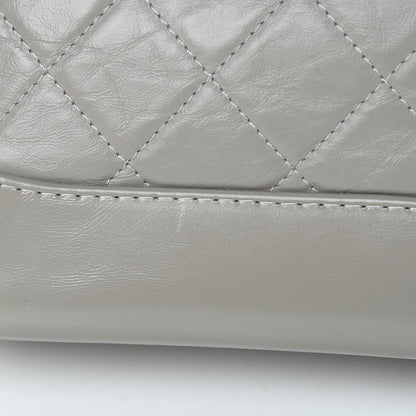 Chanel Aged Calfskin Quilted Small Gabrielle Hobo Grey 12 of 12